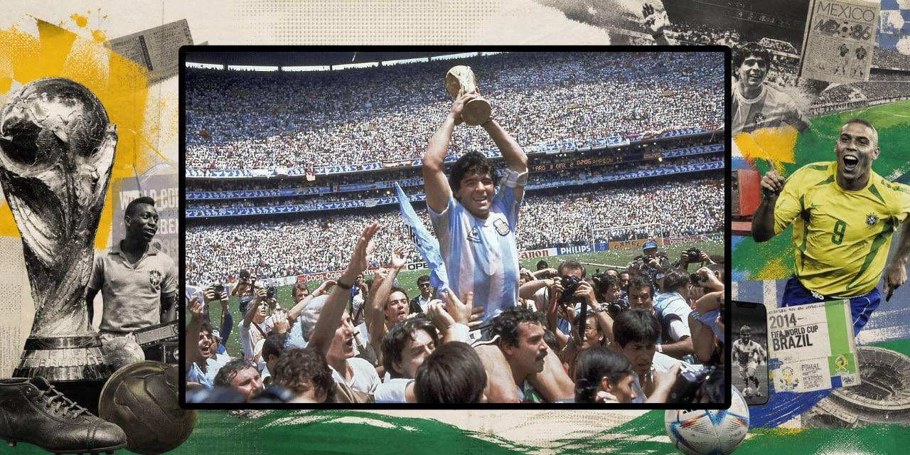 Foto do Maradona em 1986