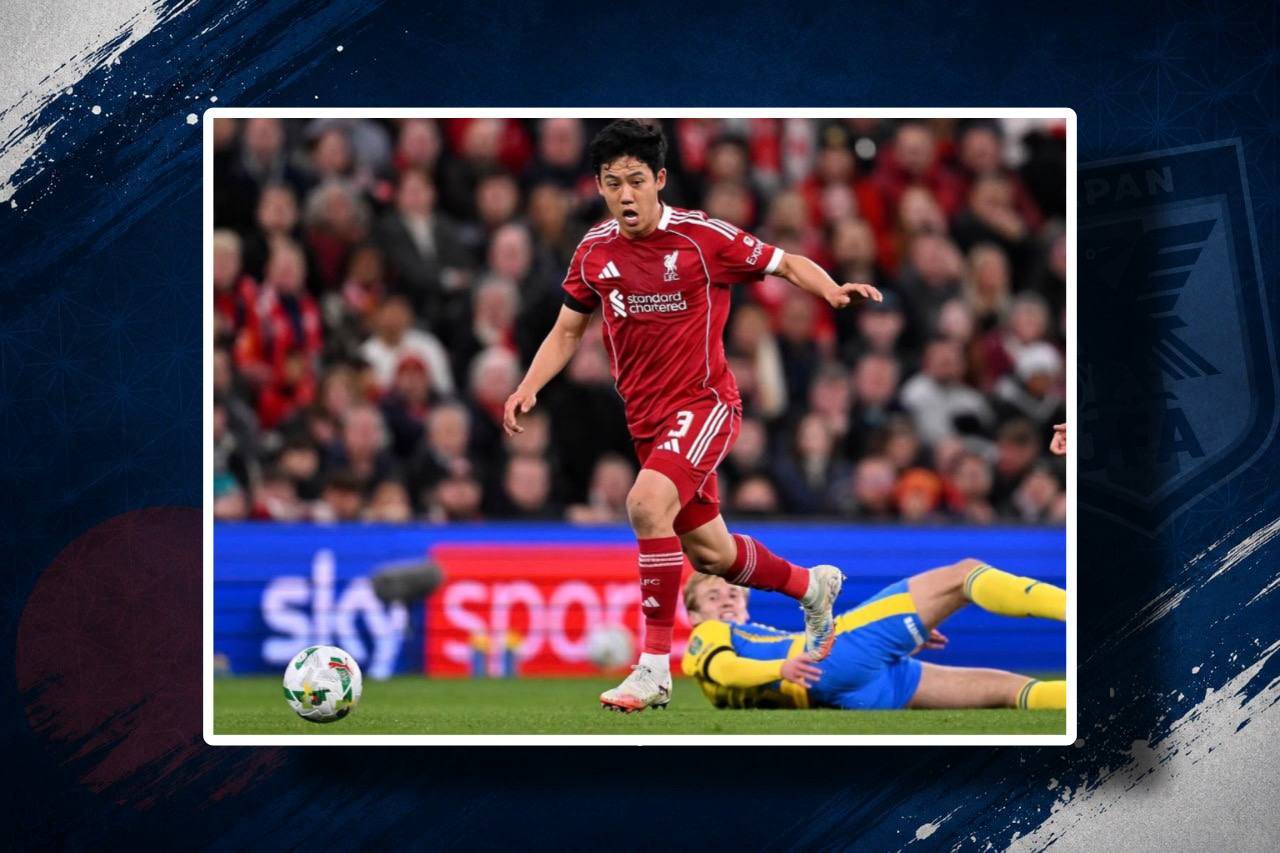 Foto de Wataru Endu, jogador do Liverpool