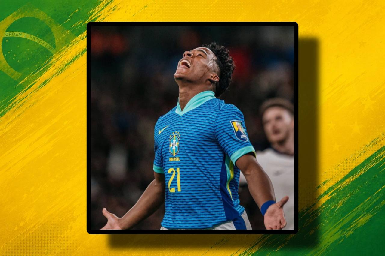 foto do endrick com a camisa do brasil