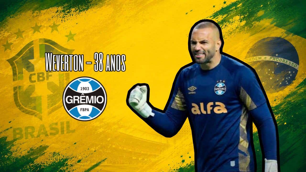 Arte com foto de Weverton da Seleção Brasileira