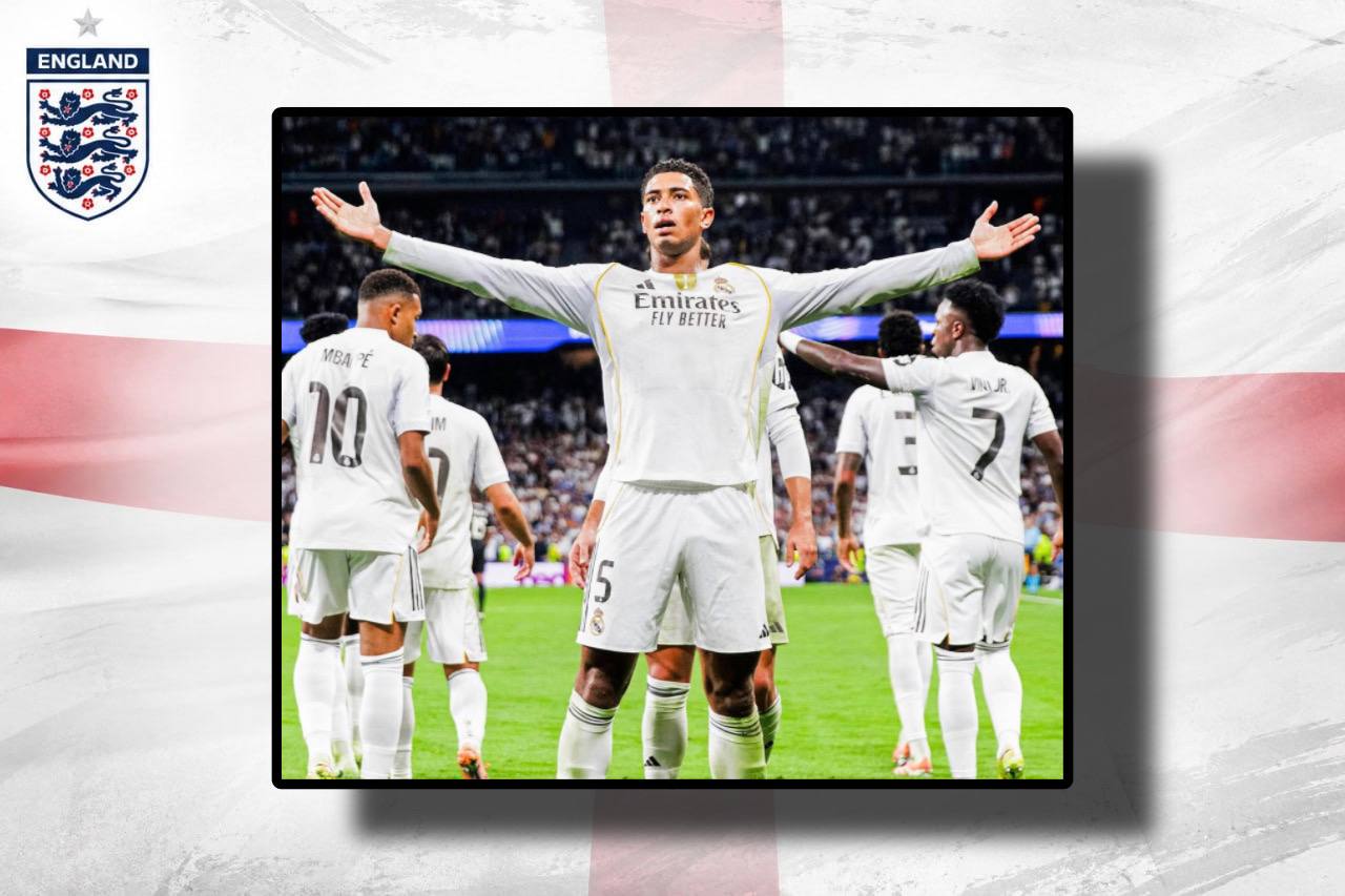 foto de jude bellingham com a camisa do real madrid