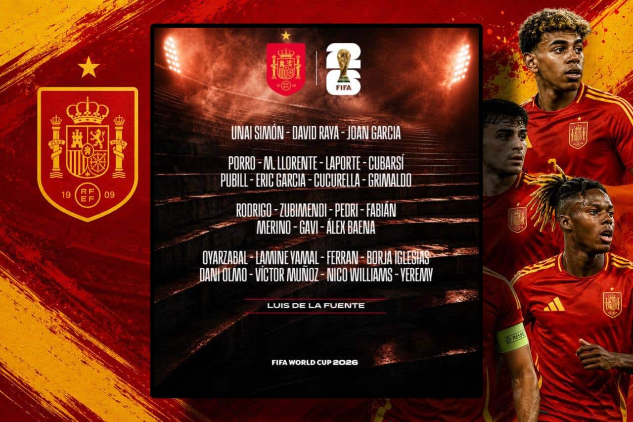 foto de print da lista de convocados da espanha