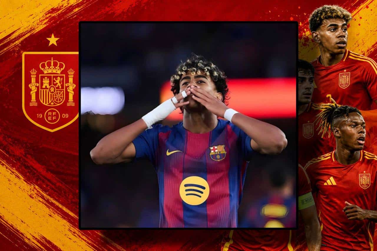 foto de lamine yamal com a camisa do barcelona