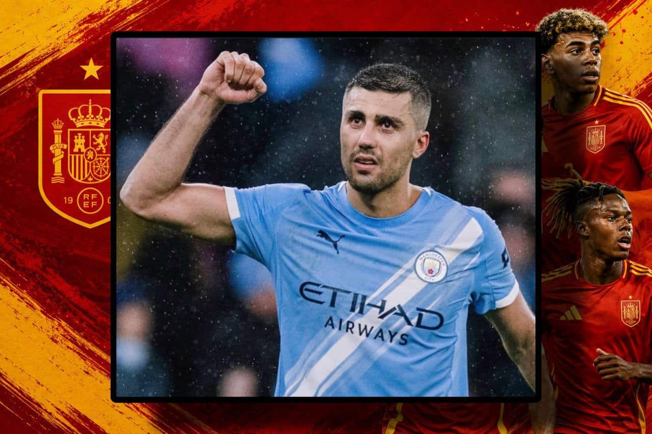 foto de rodri com a cmaisa do manchester city