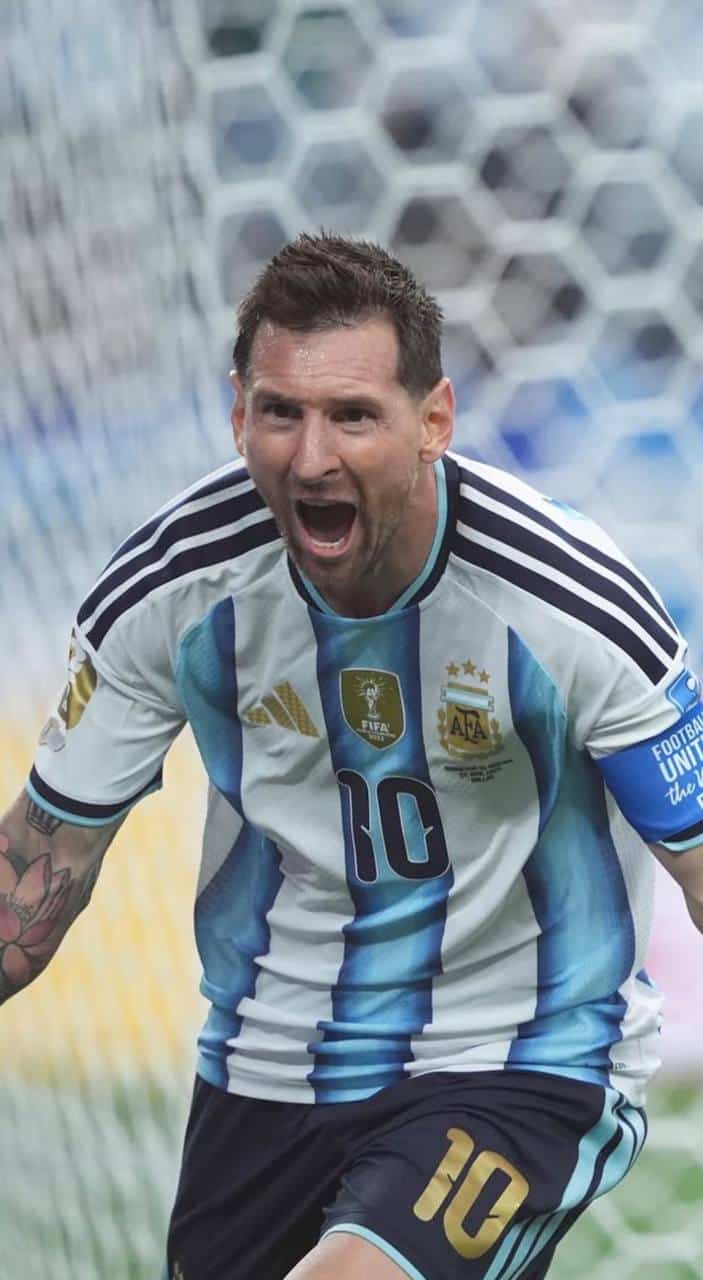 foto de lionel messi pela argentina