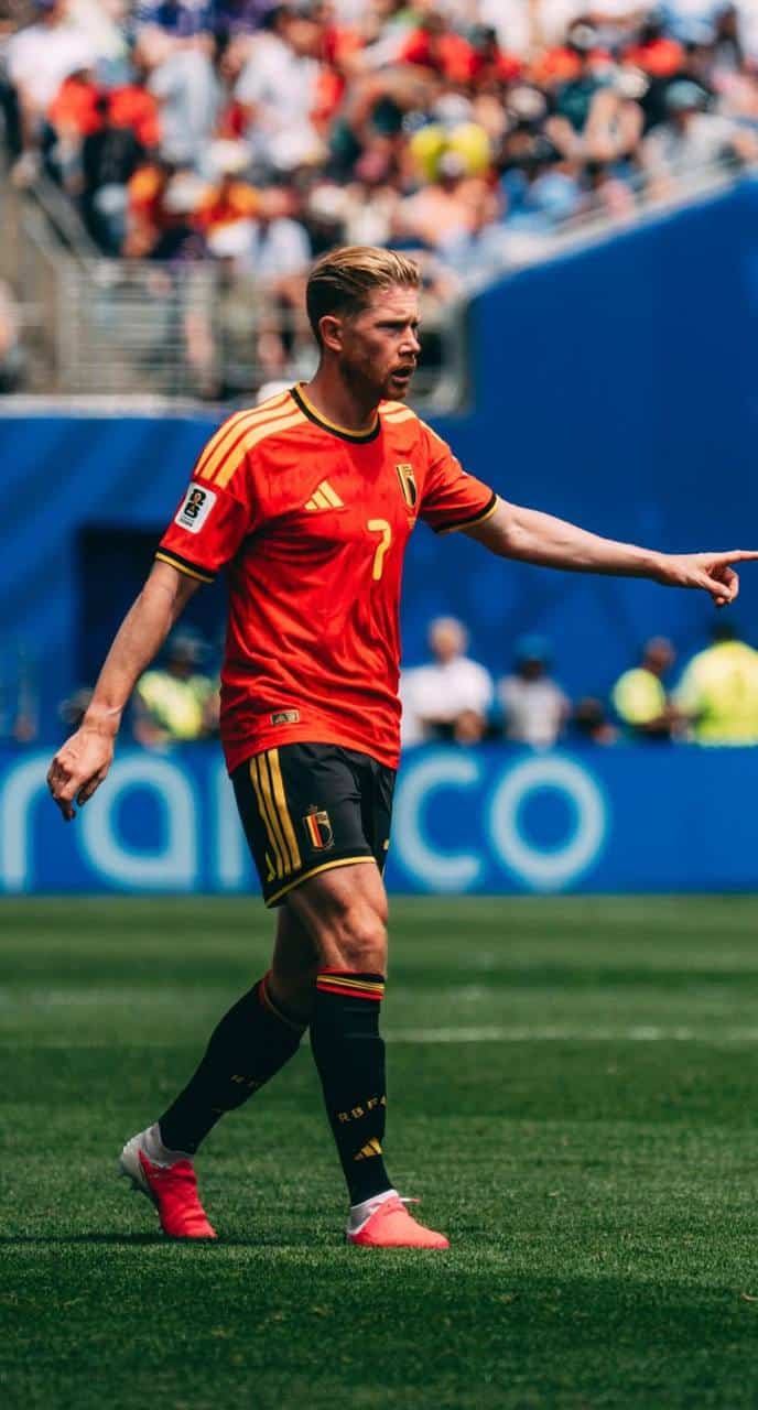 foto de kevin de bruyne com a camisa da bélgica