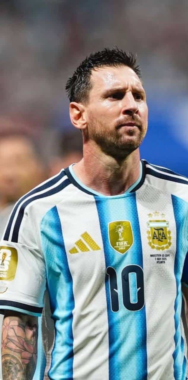 foto de lionel messi pela argentina